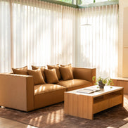 Stella Coffee Table 130cm - Oak/Travertine