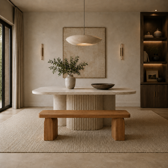 Macedon Elm Wood Bench
