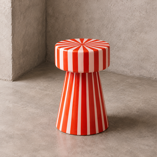Nolan Metal Side Table Red/Pink
