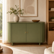 Oslo Wood Sideboard 150x38x81cm Olive