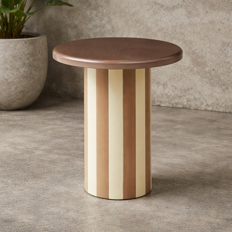 Rayas Ceramic Table Tan