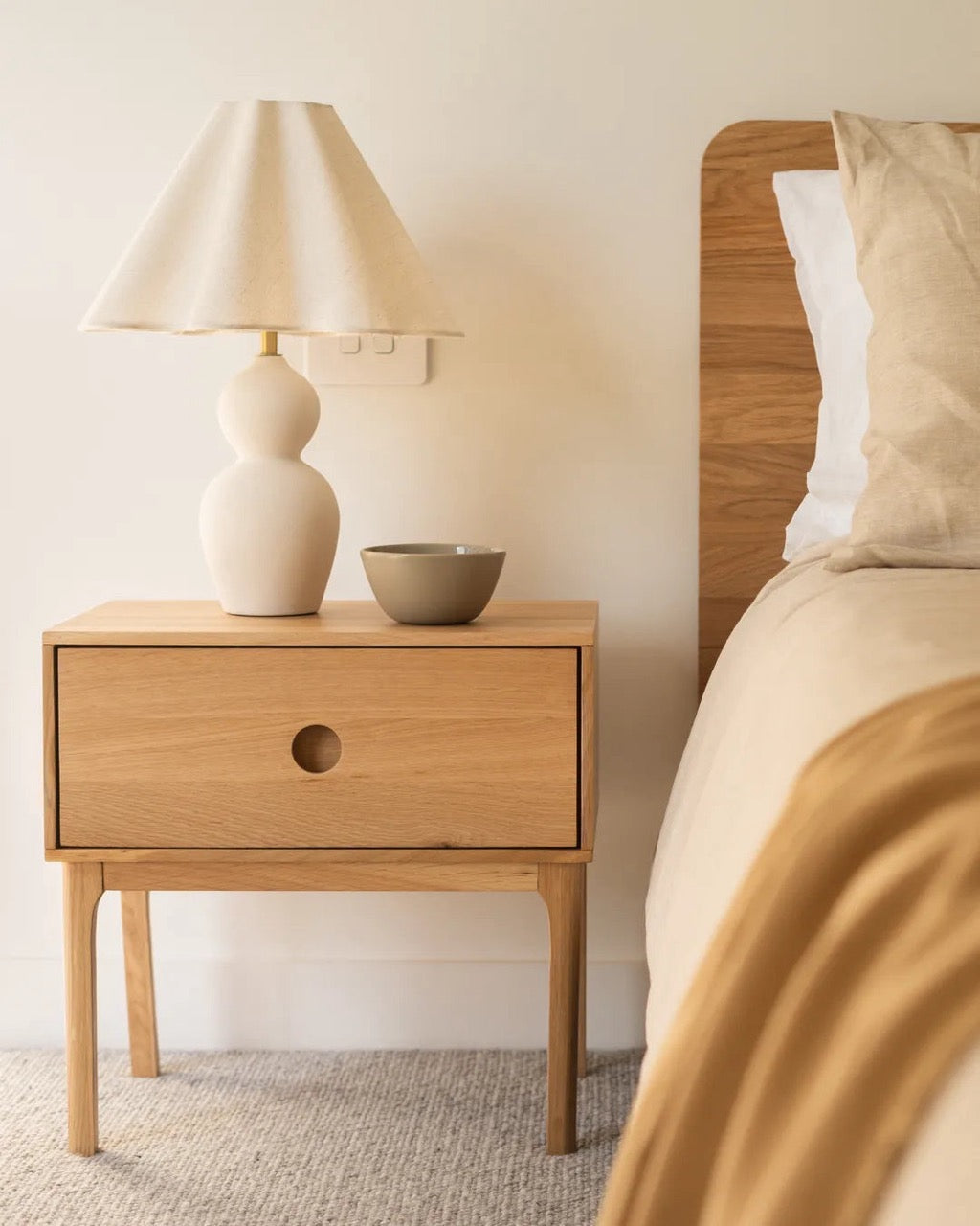Ambience Bedside Table - Oak