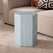 Seidler Ceramic Tile Stool Blue