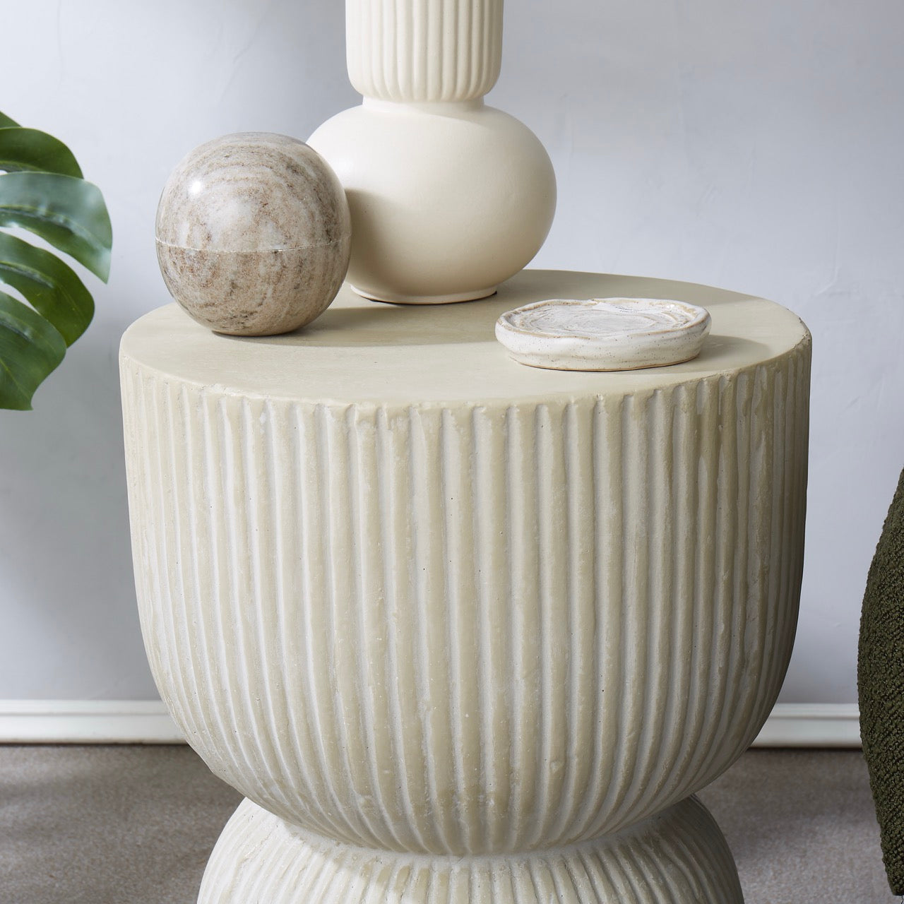 Etta Side Table/Stool Cream Wash