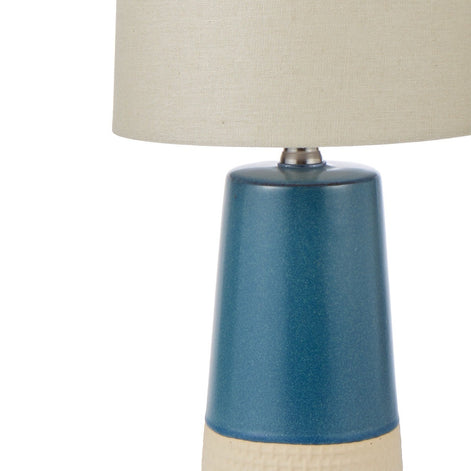 Nash Table Lamp 2pcs Set Blue & Natural