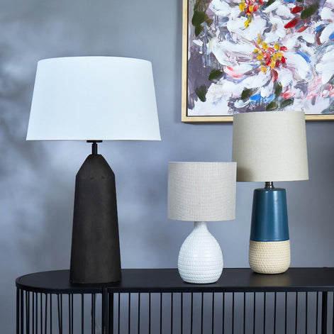 Nash Table Lamp 2pcs Set Blue & Natural