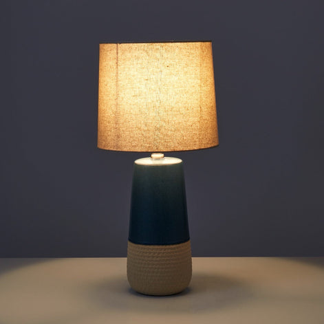 Nash Table Lamp 2pcs Set Blue & Natural