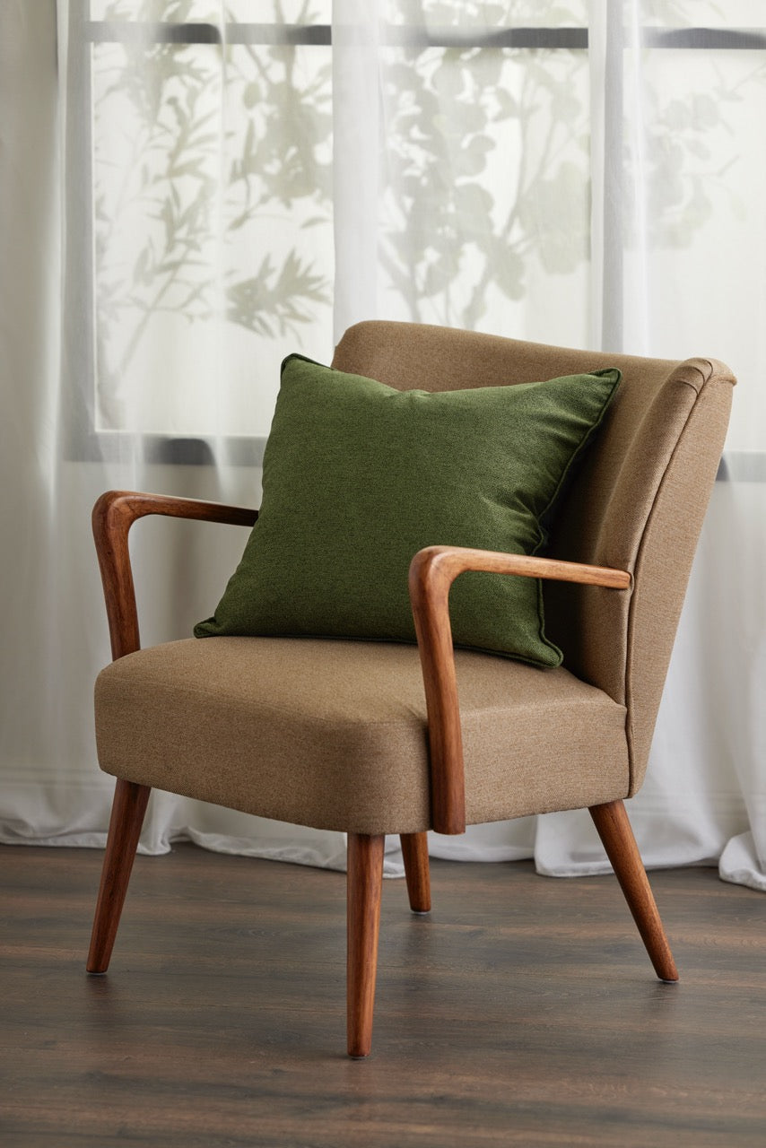 Darcy Armchair Mustard & Walnut