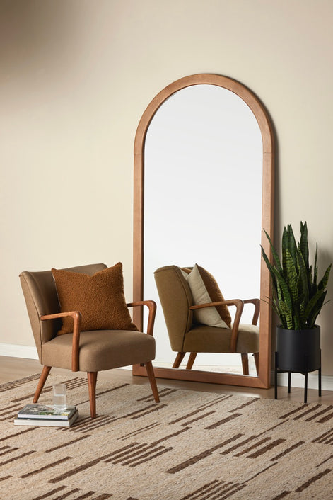 Darcy Armchair Mustard & Walnut
