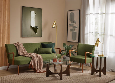 Darcy 3 Seater Sofa Green