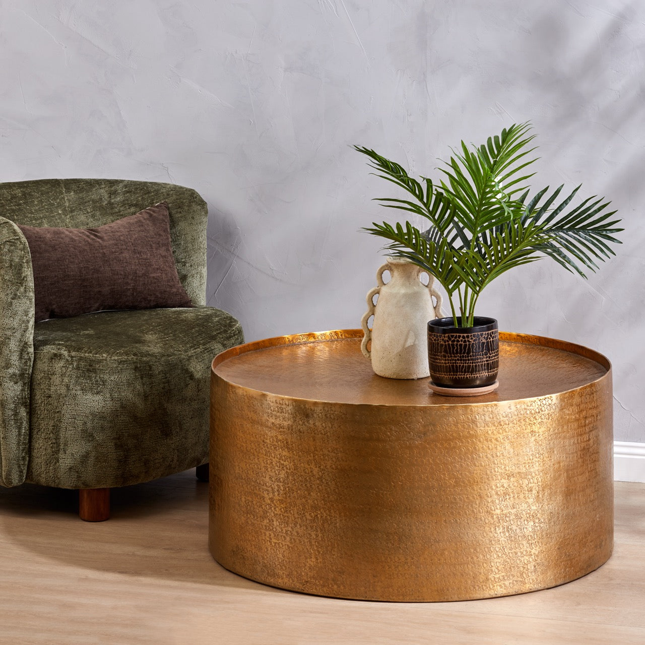 Amalfi Chenille Armchair Green