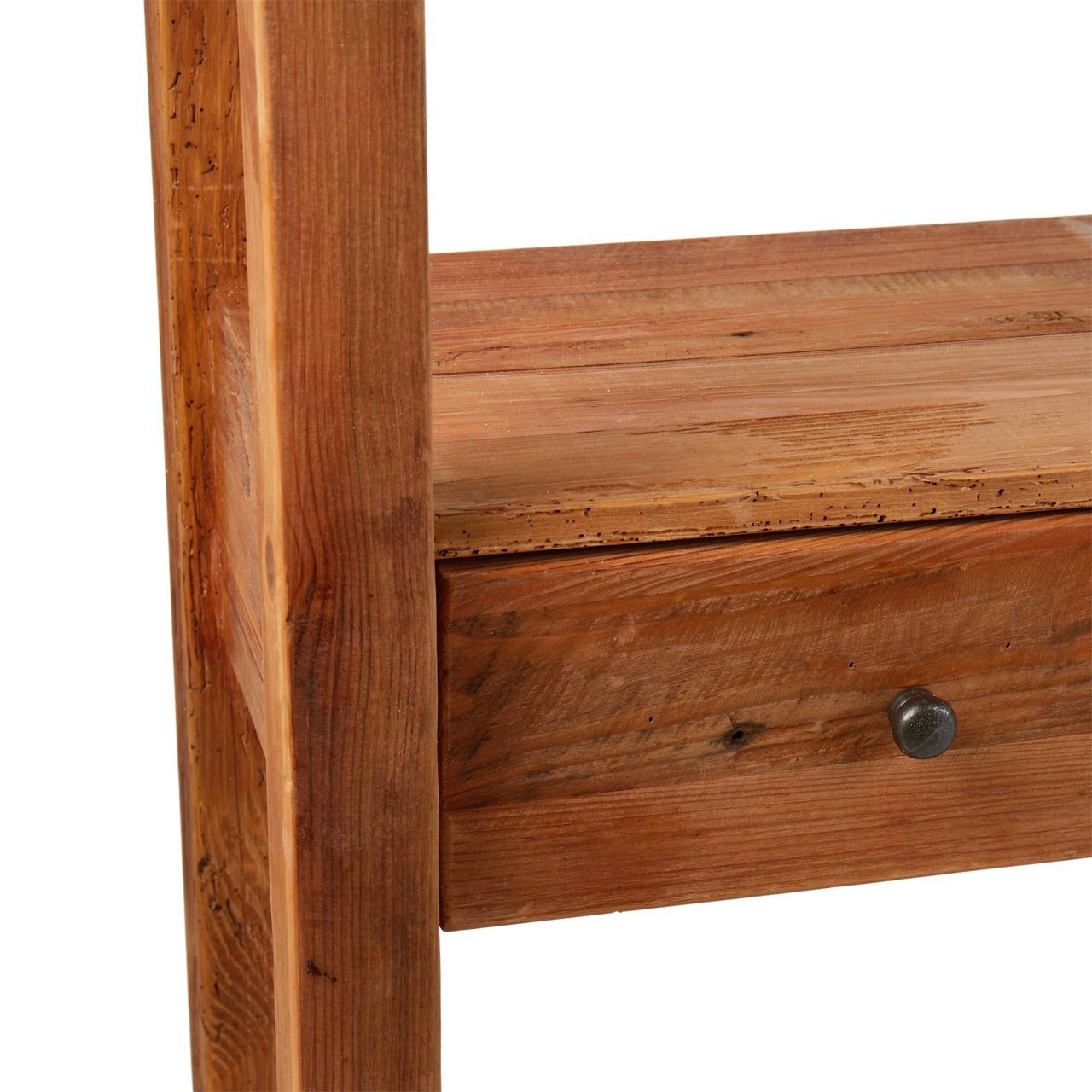 Reclaimed Pine Wood Shelving Unit Natural