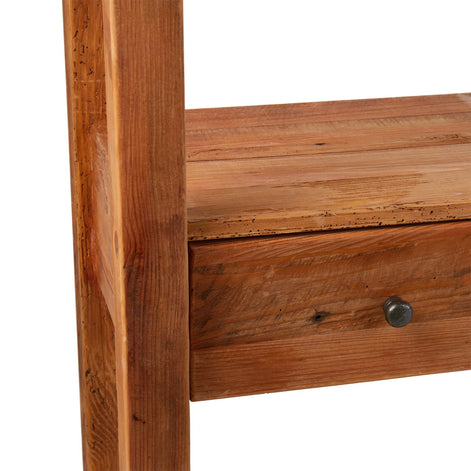 Reclaimed Pine Wood Shelving Unit Natural