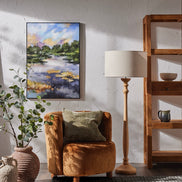 Reclaimed Pine Wood Shelving Unit Natural