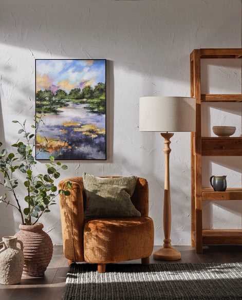 Reclaimed Pine Wood Shelving Unit Natural