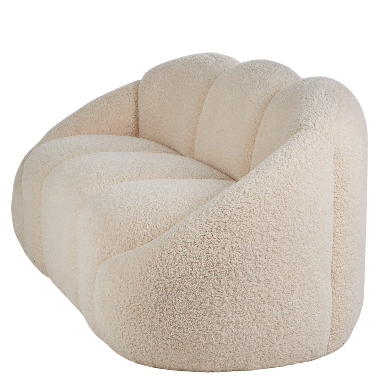 Formes Teddy Bear Curved 3 Seater Sofa Off White