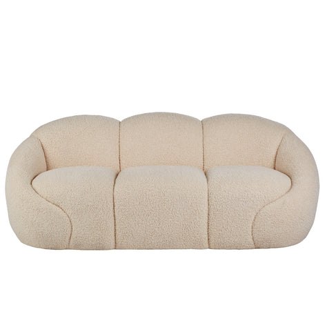 Formes Teddy Bear Curved 3 Seater Sofa Off White