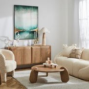 Formes Teddy Bear Curved 3 Seater Sofa Off White