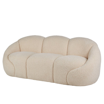 Formes Teddy Bear Curved 3 Seater Sofa Off White