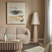Formes Curved 3 Seater Sofa Taupe