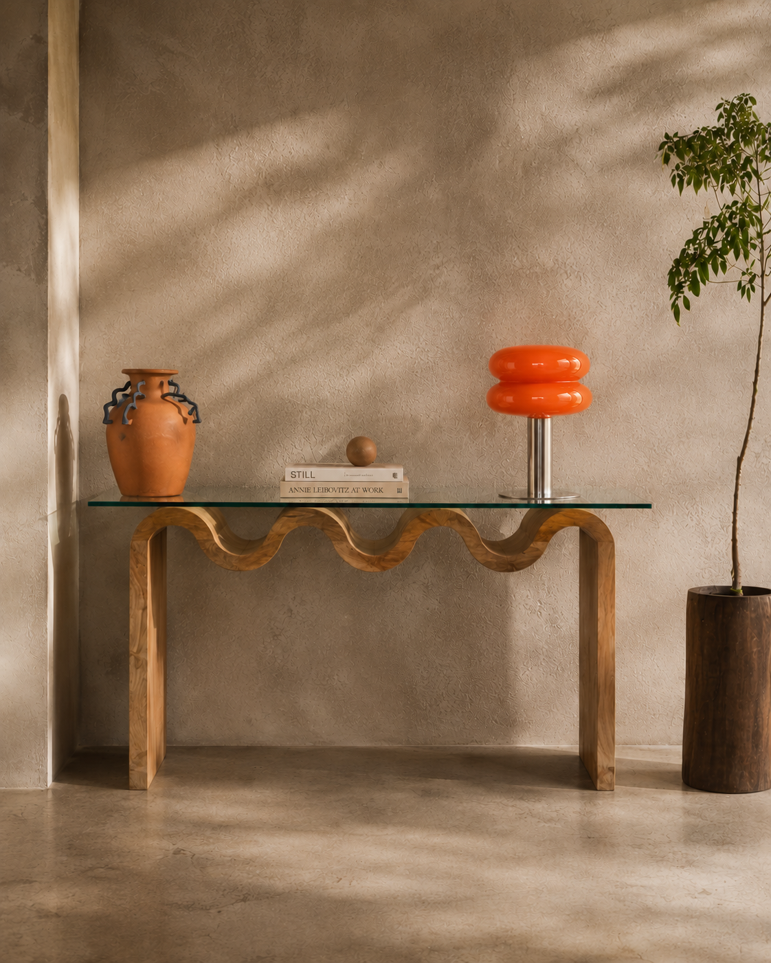 Aveley Wood/Glass Console