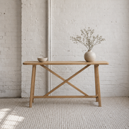 Eden Elm Wood Console Natural