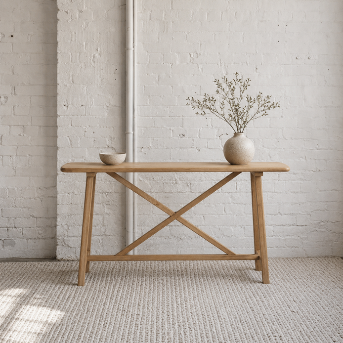 Eden Elm Wood Console Natural