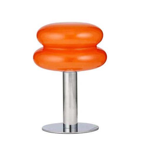 Dean Glass/Chrome Lamp Orange (Set of two)