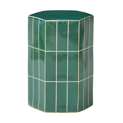 Seidler Ceramic Tile Stool Pine
