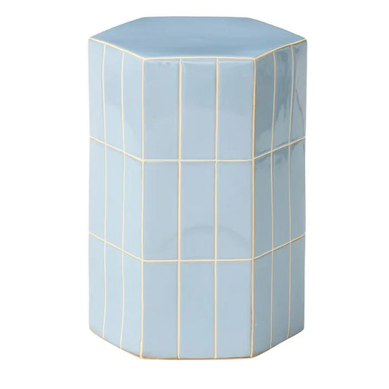 Seidler Ceramic Tile Stool Blue