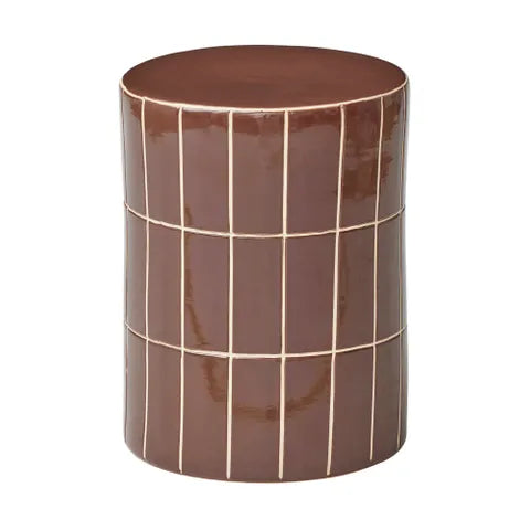 Boyd Ceramic Tile Stool Chocolate