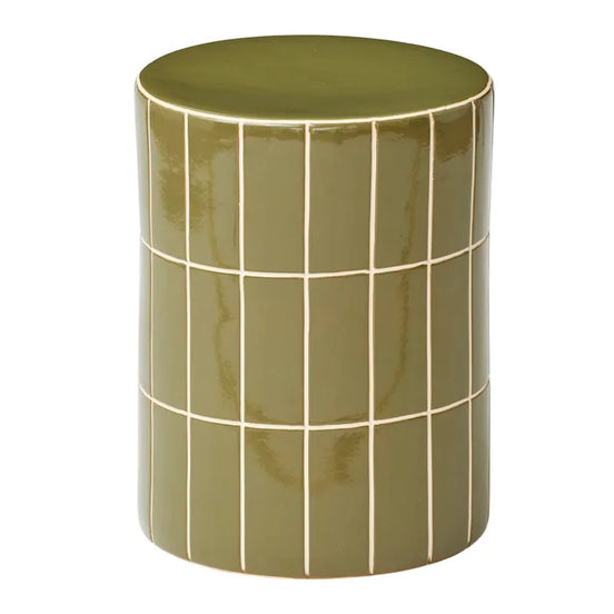 Boyd Ceramic Tile Stool Olive