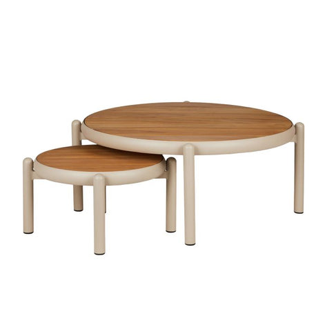 Elwood Outdoor Coffee Table 2pcs Set Natural