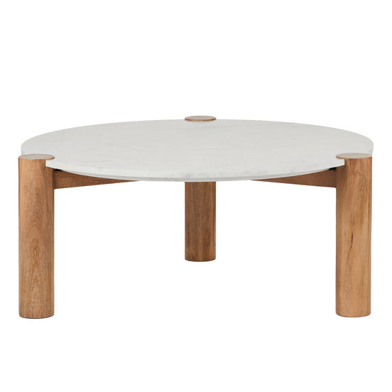 Ulan Coffee Table White & Natural