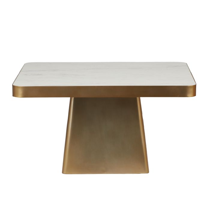 Dutton Coffee Table Gold & White Marble