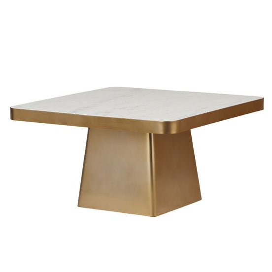 Dutton Coffee Table Gold & White Marble