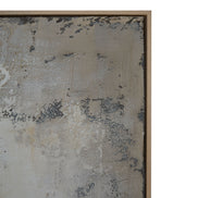Oversized Hand Painted Wall Art Grey 150x5x120cm