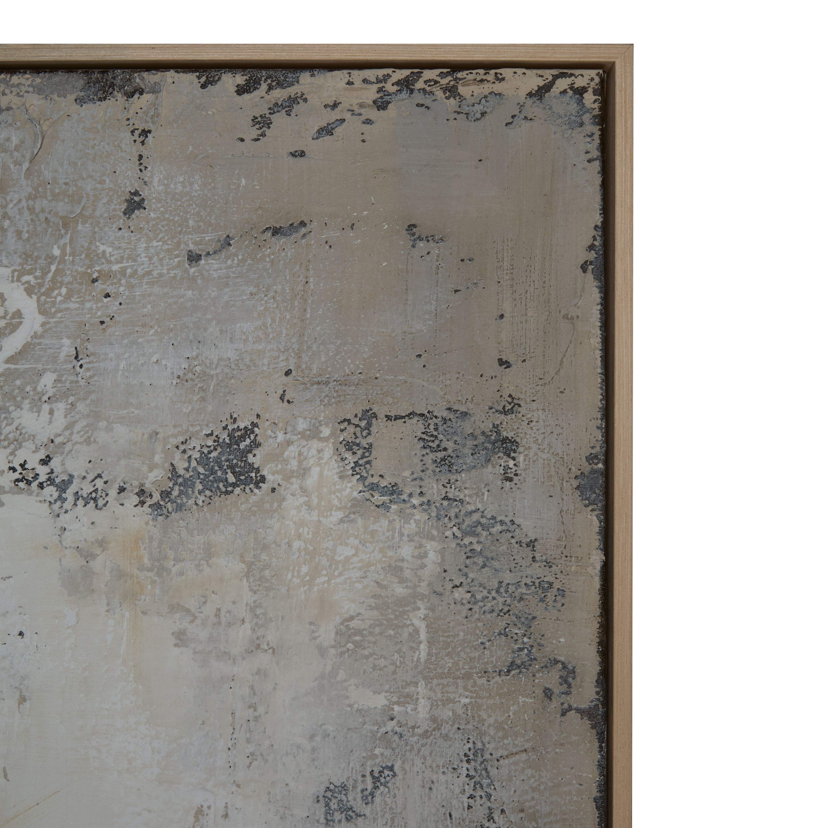Oversized Hand Painted Wall Art Grey 150x5x120cm