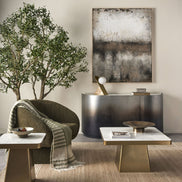 Oversized Hand Painted Wall Art Grey 150x5x120cm