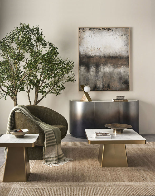 Oversized Hand Painted Wall Art Grey 150x5x120cm