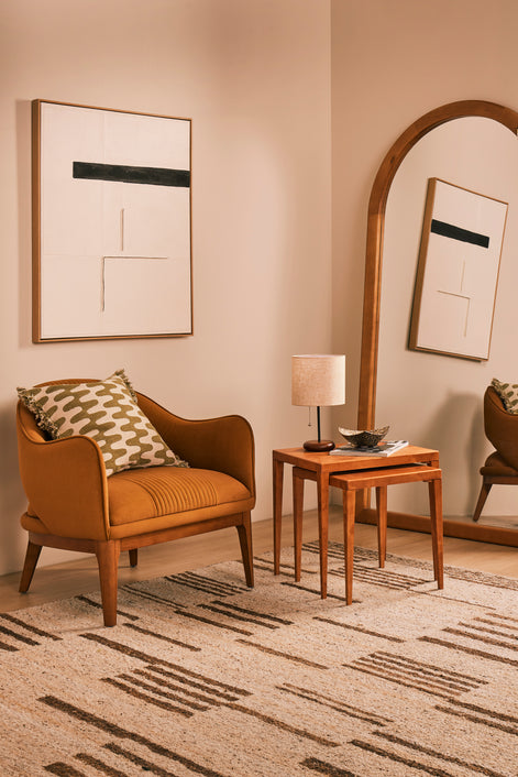Edwin Armchair Mustard & Walnut
