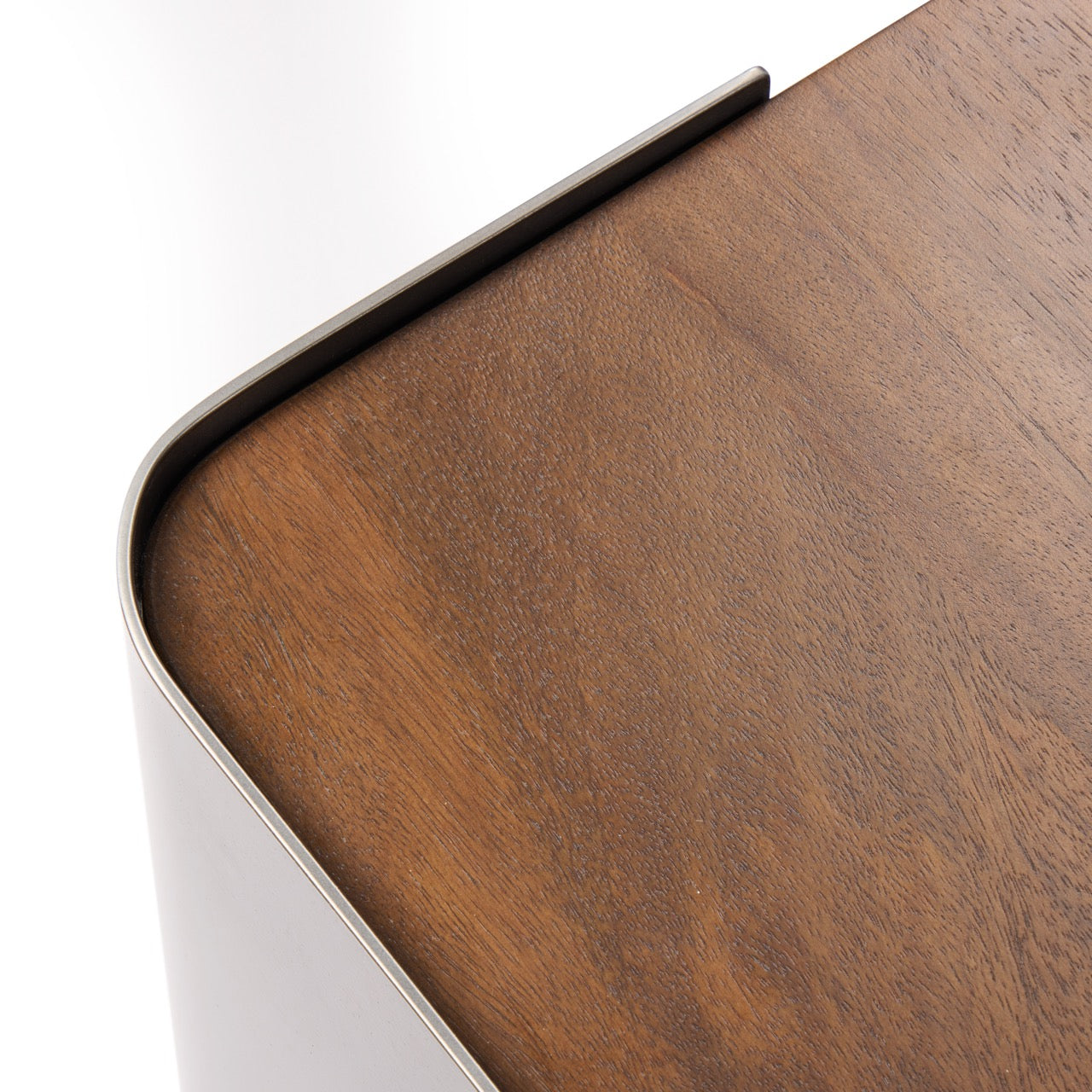 Asher Coffee Table Gunmetal & Walnut
