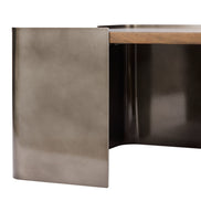 Asher Coffee Table Gunmetal & Walnut