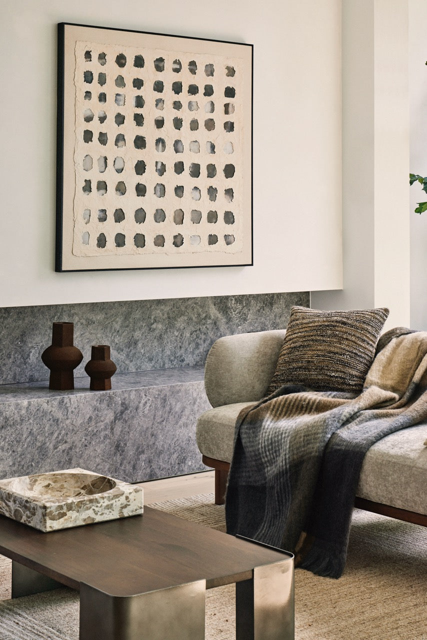Asher Coffee Table Gunmetal & Walnut