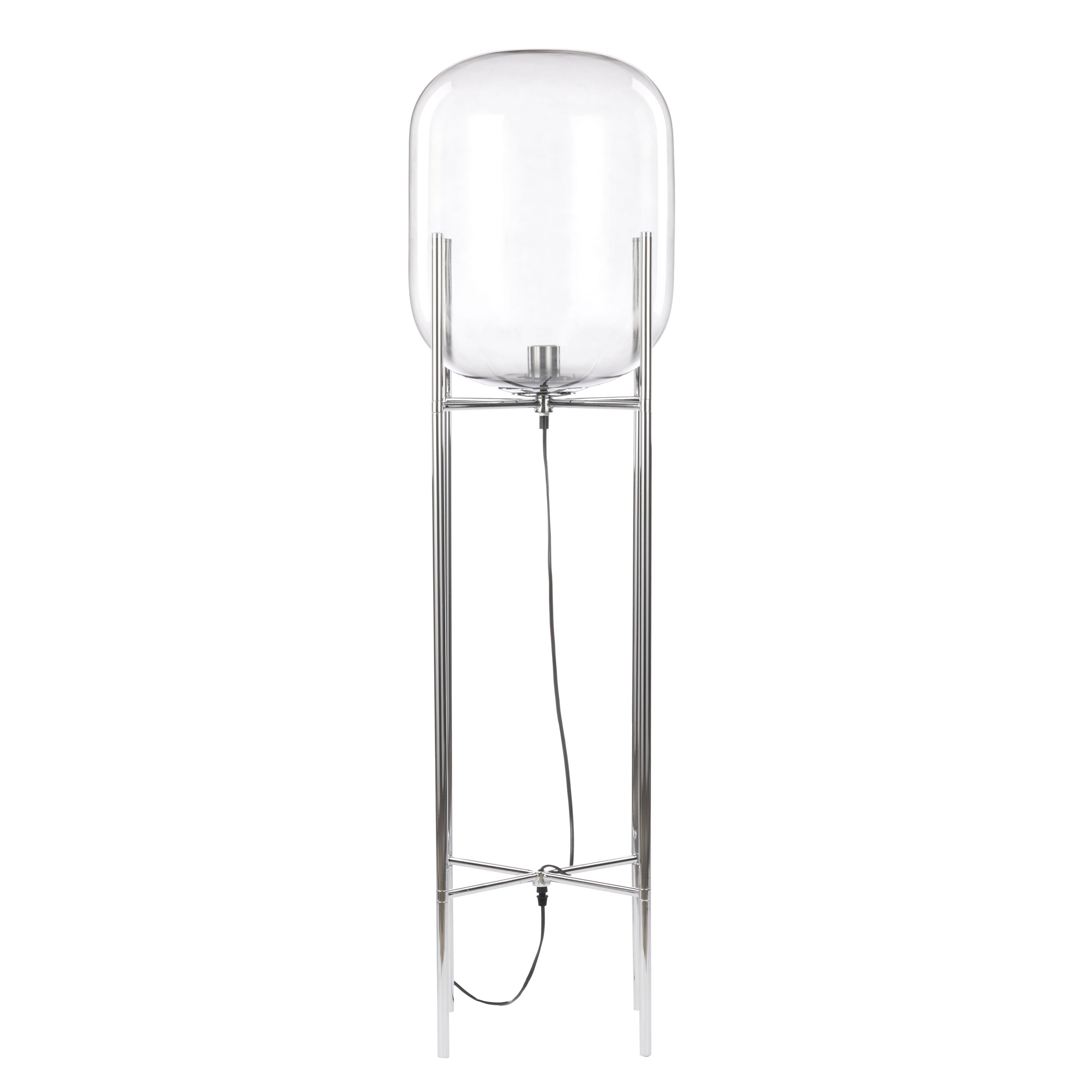 Amalfi Tatum Floor Lamp Smoke & Silver