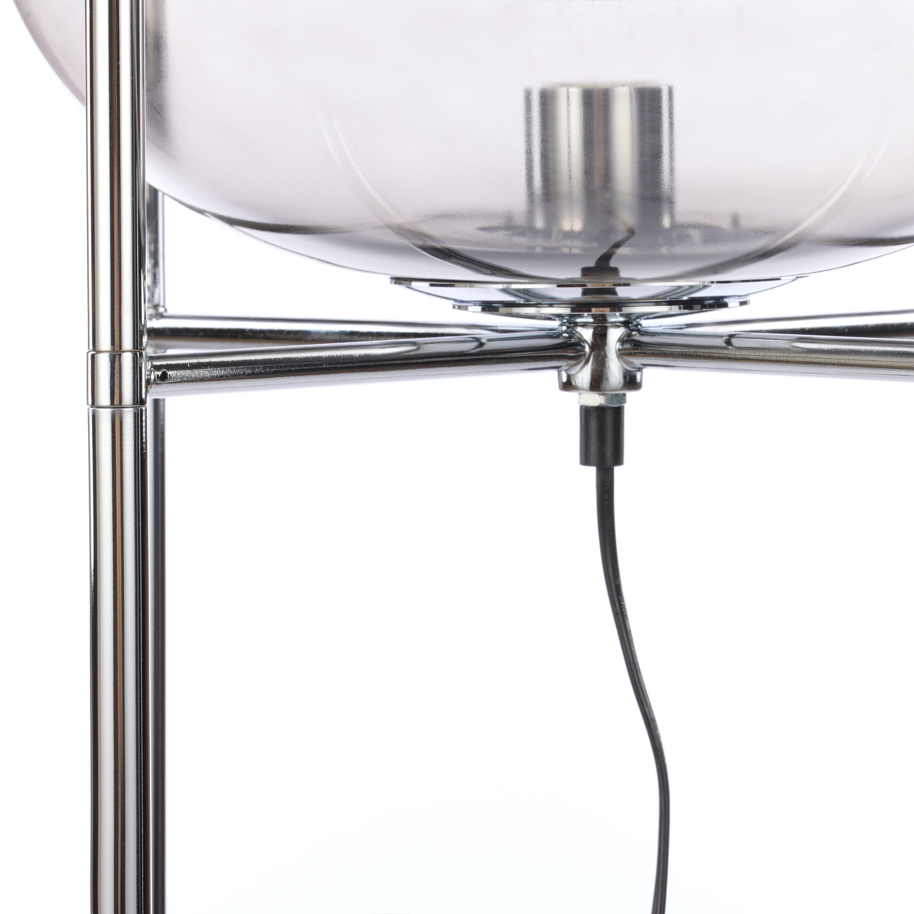 Amalfi Tatum Floor Lamp Smoke & Silver