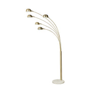 Aiden Floor Lamp Brass & White