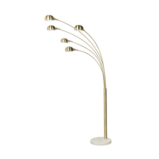 Aiden Floor Lamp Brass & White