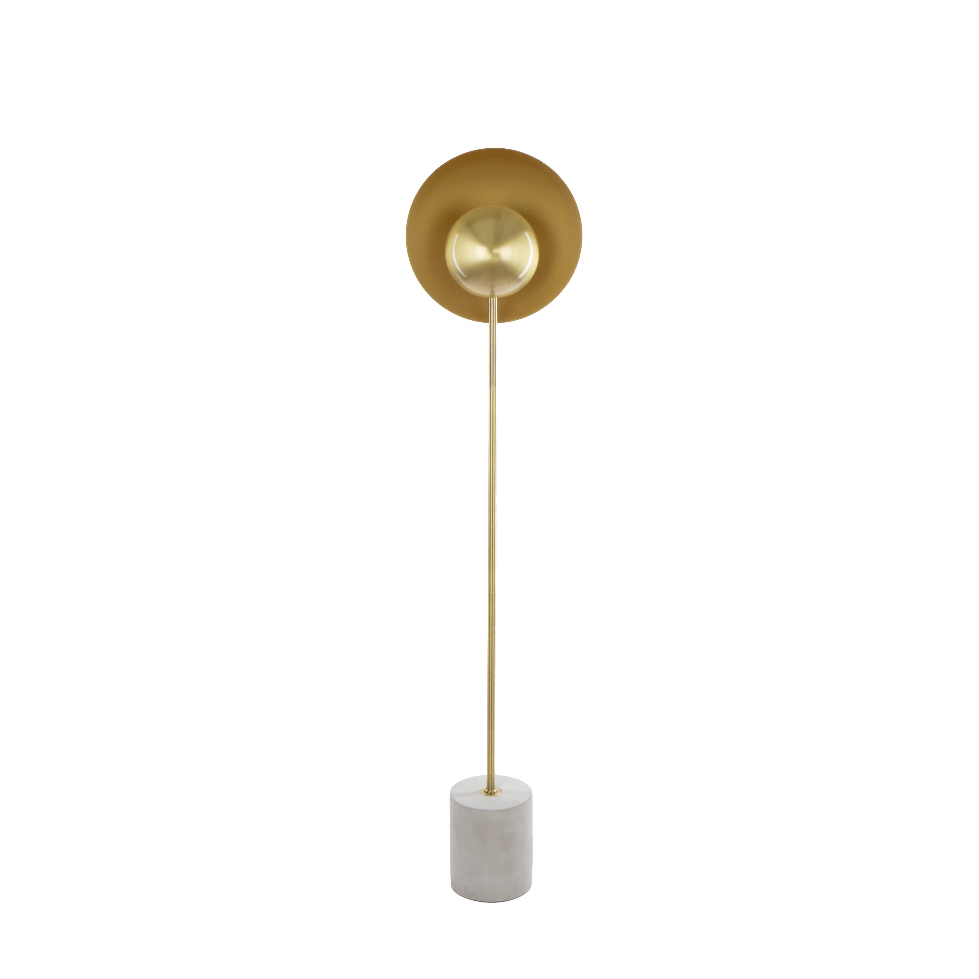 Grand Designs Owen Floor Lamp Antique Brass & Cement