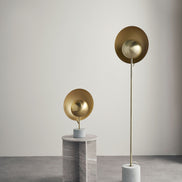 Grand Designs Owen Floor Lamp Antique Brass & Cement